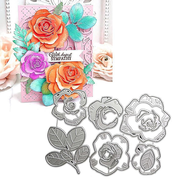 Lager av blomblad Metall Stansning Dies Stenciler För Diy Nytt. Scrapbooking
