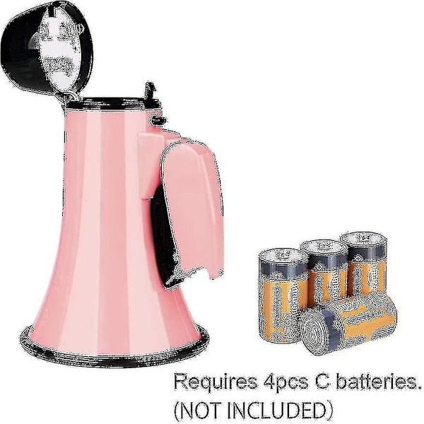 Bärbar Megafon Bullhorn 25 Watt Effekt Megafon Högtalare Röst Och Siren/alarmlägen (rosa) Jp