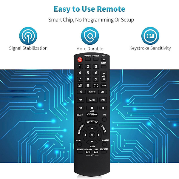 Vaihto N2QAYB001094 kaukosäädin Panasonic SA-AKX900 SCAKX300 SA-AKX400 SA-AKX550 SA-AKX500 SA-AKX600 BT CD stereosysteemille