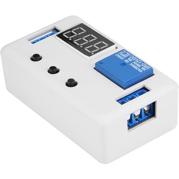 12V justerbart timerrelæ automatisk kontrolkontaktmodul med LED-display