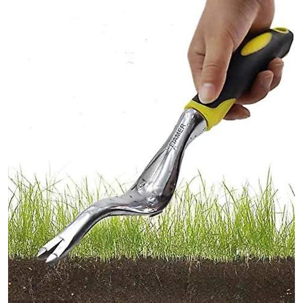 Fiamer Maskrosrensare Trädgårdsverktygssats Trädgård Utomhus Plantering Blommor För Att Ta Bort ogräs (11.8 tum * 0,8 tum, Gul)
