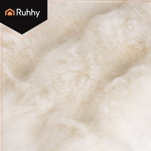 Fleece Blanket 160x100 cm White Polyester, Soft Plush/Faux Fur