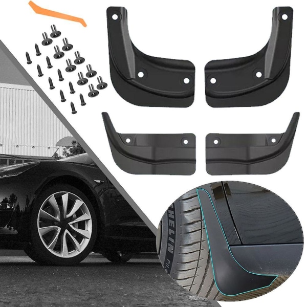 Skvettlapper for Tesla Model 3 Highland 2024 - Foran & Bak