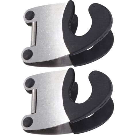 2 stk. Sort Skeholder Rustfrit Stål Skeholder Grydeklips Køkkenredskaber