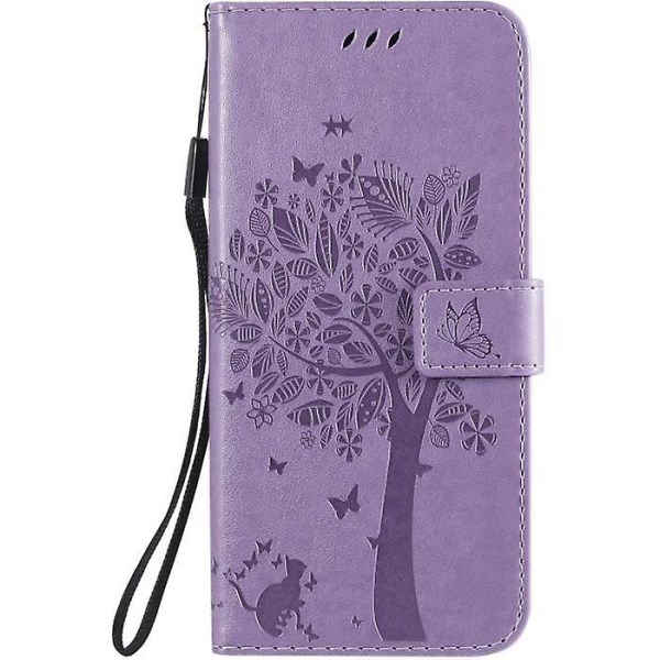 OPPO Reno 6 Pro 5G Etui OPPO Reno 6 Pro 5G Præget Butterfly Blomst Træ PU Læder Flip Wallet Sh