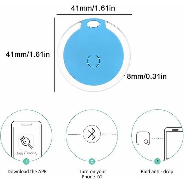 4-pak Mini GPS Tracker Vandtæt Bærbar Bluetooth Tracker Til Bagage/Børn/Kæledyr/Kat/Hund Premium