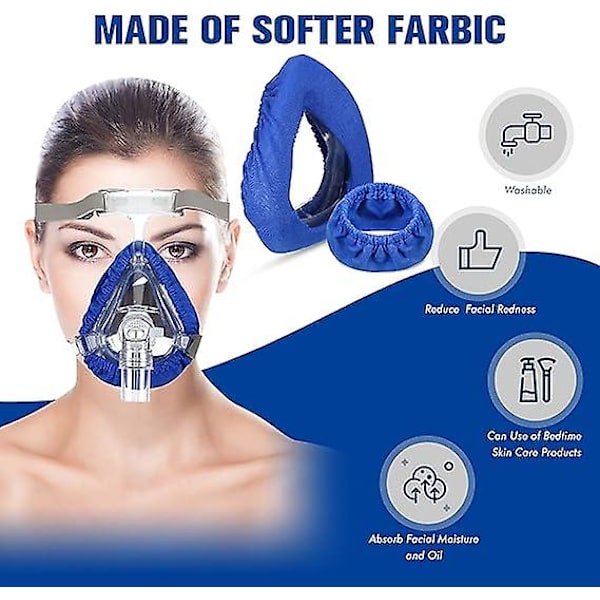 5 st Cpap-maskfoder Helmask Återanvändbara Mjuka Cpap-masköverdrag Minska Luftläckage Och Blåsor Tvättbara Kuddfodral