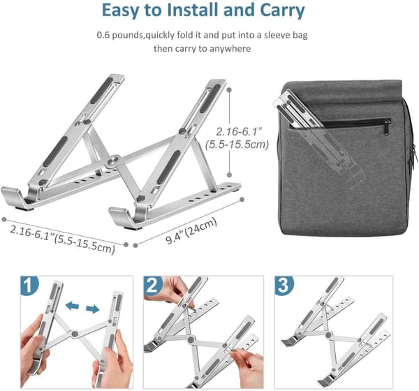 Portable Adjustable Stand for Laptop, Notebook, Tablets..