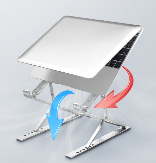 Sammenfoldeligt laptopstativ i aluminiumlegering Sølv