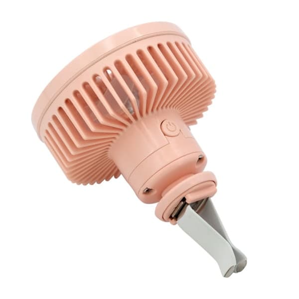 3-Hastigheds USB Bilventilator til Bilventilationsmontering Bilkøler Køleventilator til Sedan SUV Køretøjer med LED Lys Pink