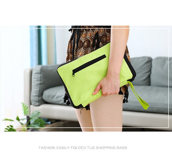 Smart Foldable Shopping Bag on Wheels Green