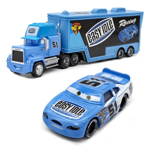 100% Ny, Disney Pixar Biler Chick Hicks King Mack Hauler & Bilsett Lastebilmodell Leke Løse