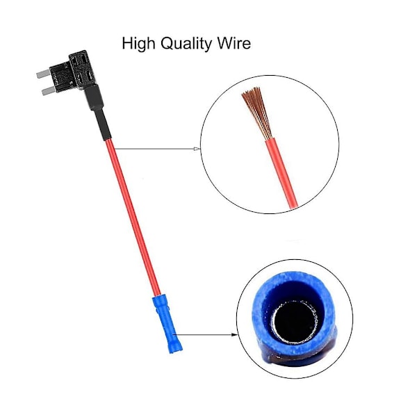 4 Tyypin 12V Add-A-Circuit-sovitin ja sulakepaketti, sulakehana sulakepidike MICRO2 Mini ATC -matalaprofiililla