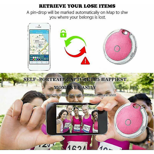 4-pack Mini GPS-tracker Vattentät Bärbar Bluetooth-tracker för Bagage/Barn/Husdjur/Katt/Hund Premium