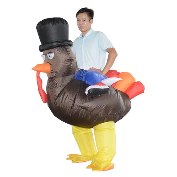 Men's Turkey Costume - Inflatable Halloween Fun!