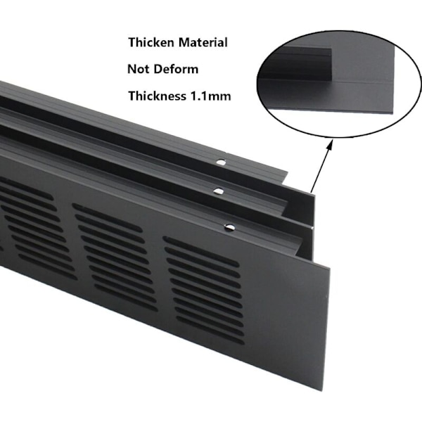 Rektangulær ventilasjonsrist, ventilasjonsrist, rektangulær ventilasjonsrist ideell for 80 × 300 mm ventilasjon