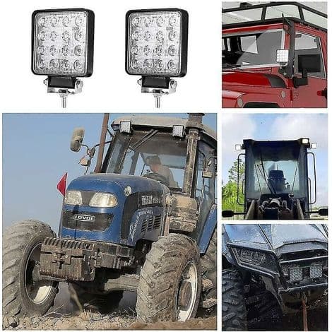 LED arbeidslys, 2-pakning 48W LED flomlysbar for terrengbil traktor