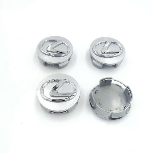 SQCLV för Lexus 62MM Lexus bilhjulscentrum plastskydd-Silver (4-pack)