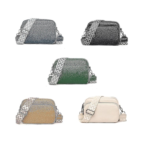 Crossbody-väska - Liten axelväska i läder för kvinnor med dragkedja - Perfekt