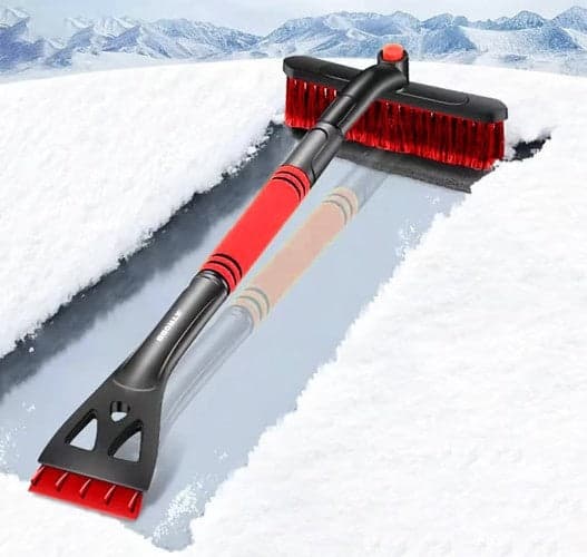 Telescopic Ice Scraper with Snow Brush 80-95 cm Rotating Brush