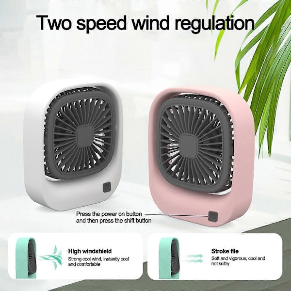 Kädessä pidettävä minituuletin, pieni kannettava tuuletin jalustalla, USB ladattava ripsituuletin - VÄRI: style813