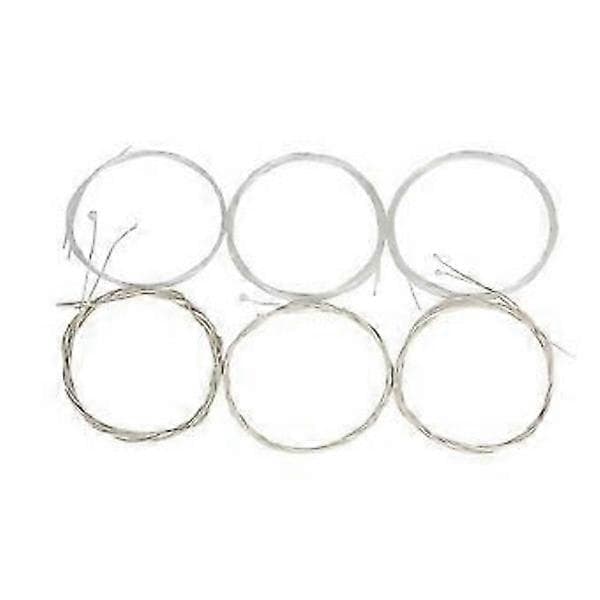 Oud Strängset (G-D-A-E-B-F) Klar Nylon Silverpläterad Kopparlegering Lindad 12-Strängar