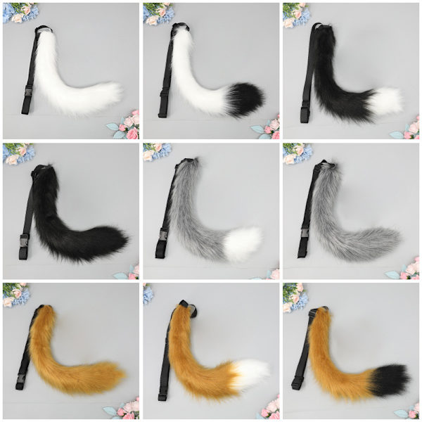 Fox Tail Plush, Cuddly Fox Tail Cosplay Accessory Camel
