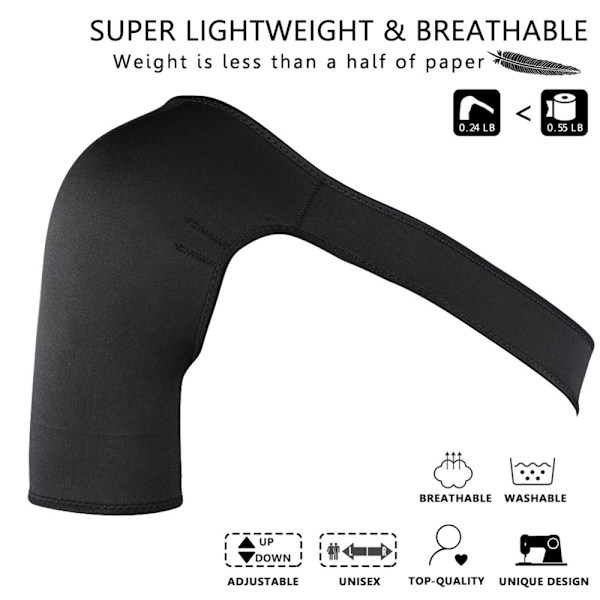 Compression Right Shoulder Brace, Neoprene Arm Stabilizing Shoulder Sleeve