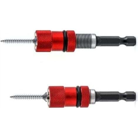 2-delt magnetisk bitsholder med dybdestopp, 1/4\" sekskant, inkluderer 2 x PH2 gipsplateskrutrekkerbits
