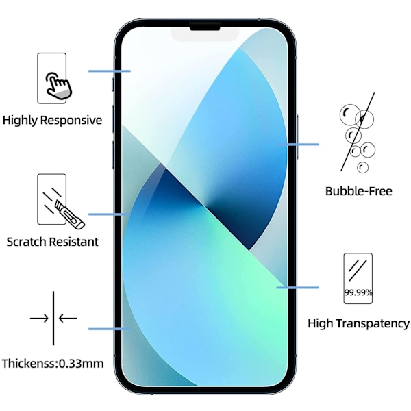 Screen Protector iPhone 13/13 Pro Tempered Glass 3-pack