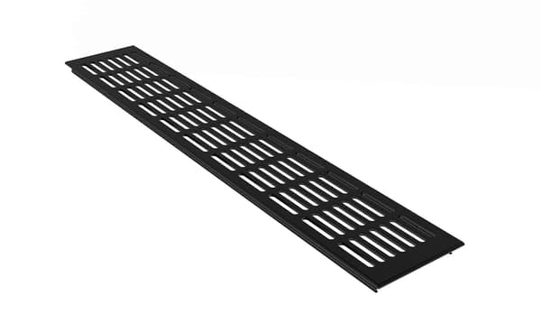 Ventilationsrist Aluminium 100 mm x 1000 mm Sort