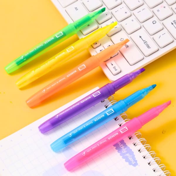 Highlighter Pens 6-pack – Neon Colors for Clear Marking
