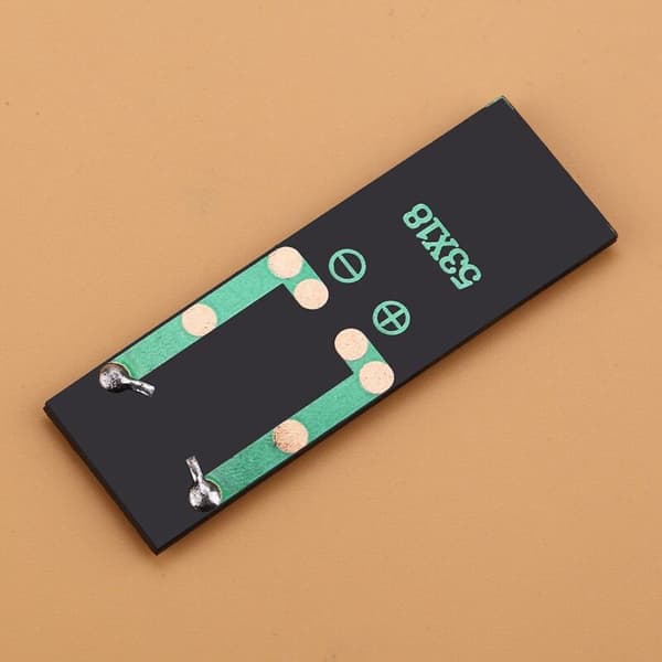10-pakning 0,5V 100MA Mini solcellepanelmodul, 53 x 18mm / 2,09 x 0,71in Polysilisium Epoxy Cellelader Solcellemodul