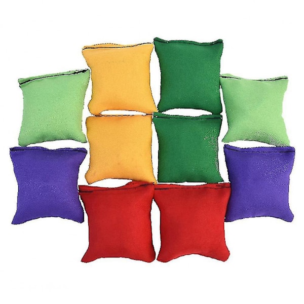 10 stk Nylon Bean Bags Morsomme Sports Utendørs Familiespill Bean Bag Toss Karneval Lekevarer Tilfeldig Farge GOJ