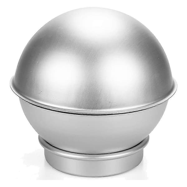 4 st/set Runda 3D Bollformade Bakformar i Aluminium för Dekorering av Bakverk, Kakformar