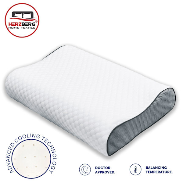 Memory Foam Pillow Neck Support - 60x40 cm