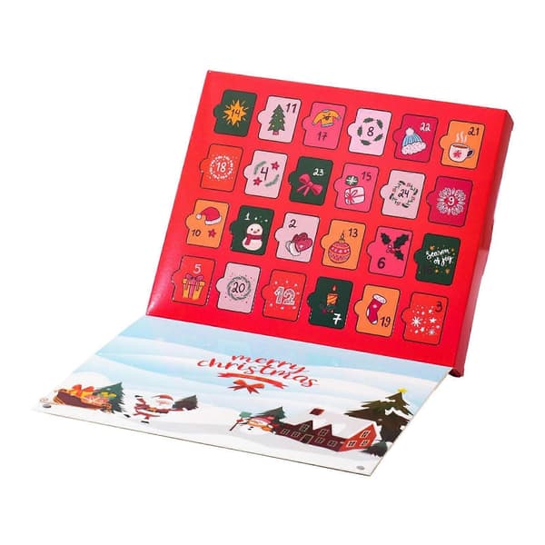 Adventskalender til Fyldning Dejlig Papnummerboks Julepynt