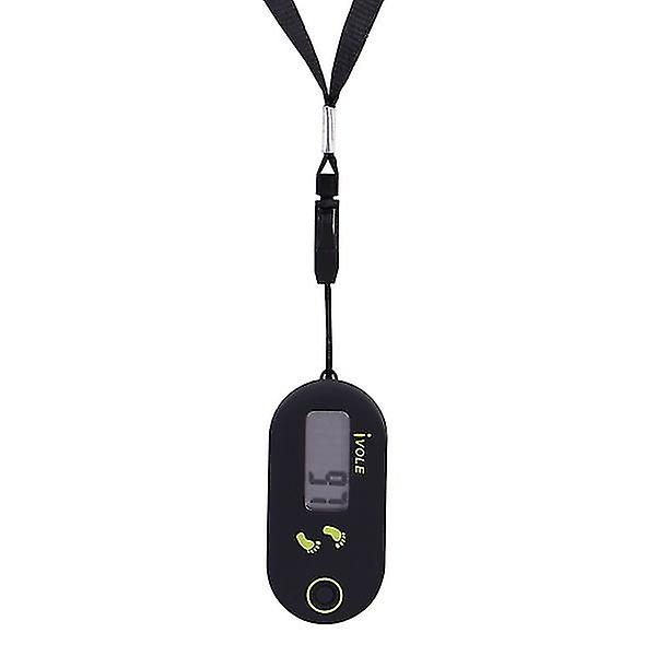 Clispeed Enkel Mini Stellerteller Gåing 3D Digital Pedometer For Trening Menn Kvinner (svart) Tw