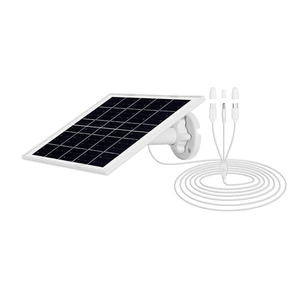 Solcellepanel 8W Solcellepanel Lading IP65 Vanntett med 3i1 Kabel for 5V Batterikamera Lavt Strømforbruk C