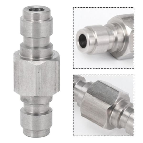 2 stk Luft Pcp Dobbelt Ende Han Quick Disconnect Adapter Rustfrit Stål Dobbelt Han Fyld Nippel