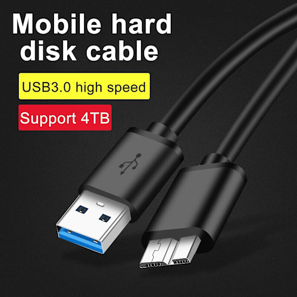 Hårddiskkabel Stabil Plug Play Pvc Usb 3.0 Till Micro B Adapterkabel För Samsung Note