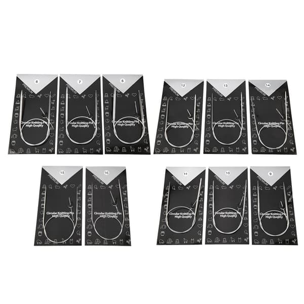 Circular Knitting Set - 11 pcs, sizes 43/65/80 cm