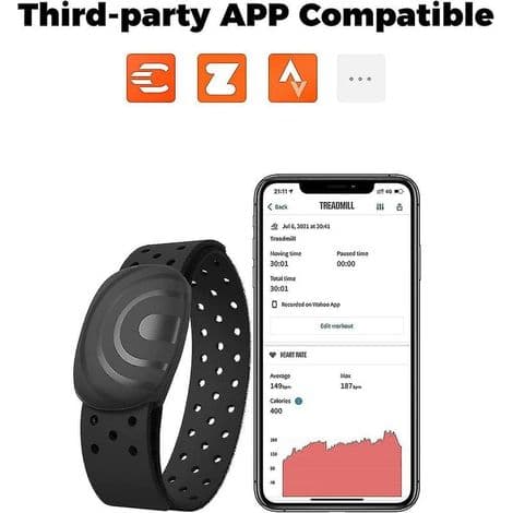 Pulsmålerarmbånd med Bluetooth og Ant+, vanntett optisk pulssensor