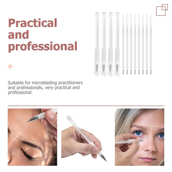 1 set markörpenna Ögonbryn Vattenfast makeup Position Markeringsverktyg Broderade ögonbrynspennor