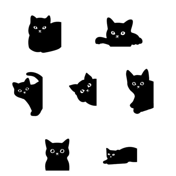 Cute Black Cat Magnetic Bookmarks - Perfect Gift for Cat Lovers, Students, and Teachers
