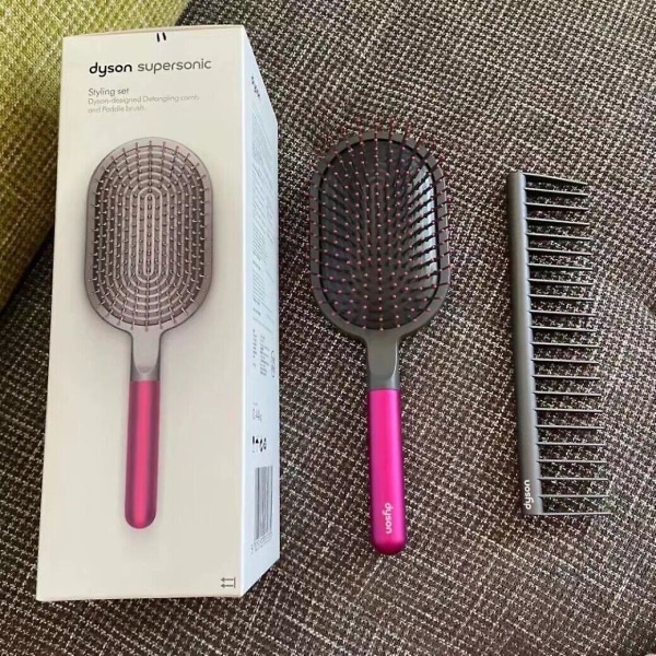 Dyson Supersonic Comb og Paddle Brush Styling Set Fuchsia/Nickel 4 Farger