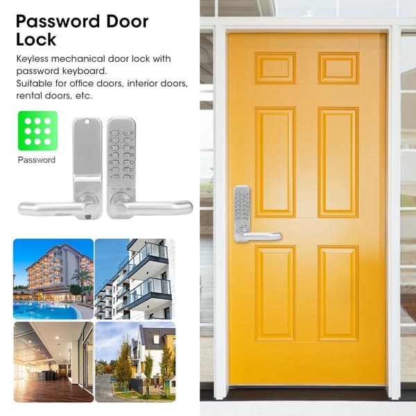 Smart Mechanical Door Lock Digital Password Entry Anti-theft Home Access