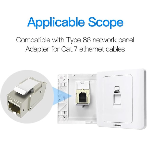 Rj45 Modulær Jack, Cat7 Cat6 Cat5 Rj45 8p8c Nettverk Keystone Jack Rj45 Socket In-line Kobler Hunn Til Hunn Metallskall Høy Skjerming Kobler Ethe