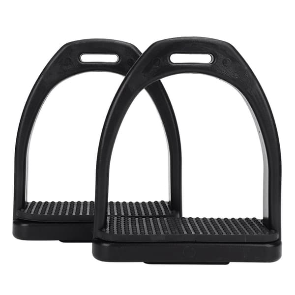 High-Performance Plastic Stirrups with Non-Slip Rubber Pad - 2-Pack (Large)
