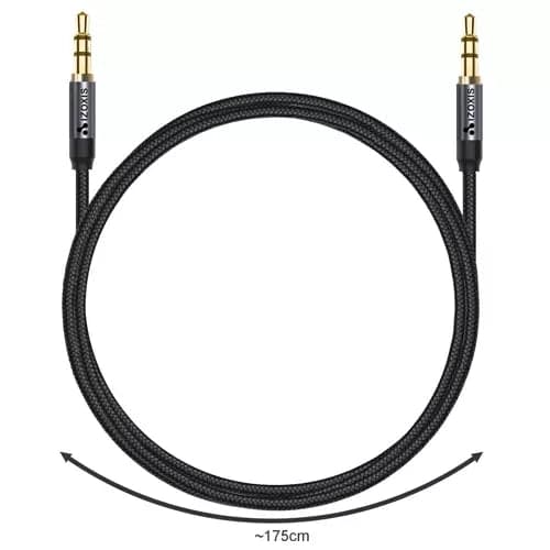 3,5 mm AUX-kabel han-han 1,75 m forgyldte stik